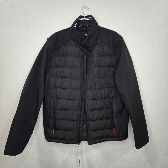 Nautica Men's Black Quilted Performance Jacket Water Wind Resistant Size M - Picture 3 of 14